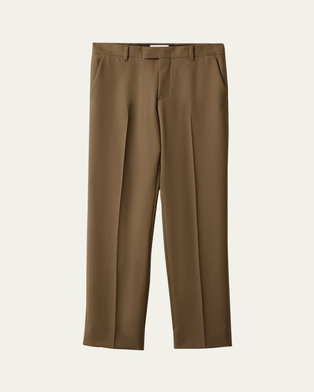 Straight Leg Wool Pants